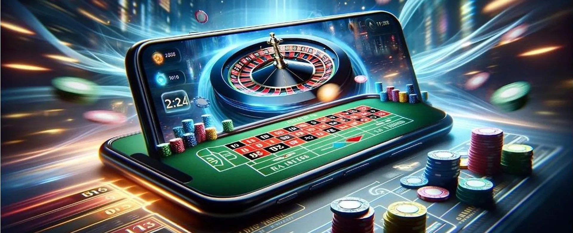 A vibrant casino scene with winning elements, reflecting 777plus strategies.